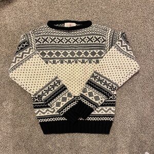 Vintage J. Crew Black and White Wool Knit